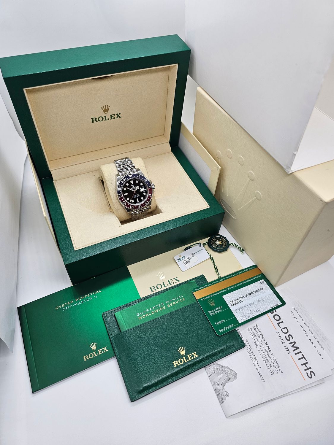 Rolex GMT Master II 126710BLRO Pepsi, 2019 Full Set, Original Receipt