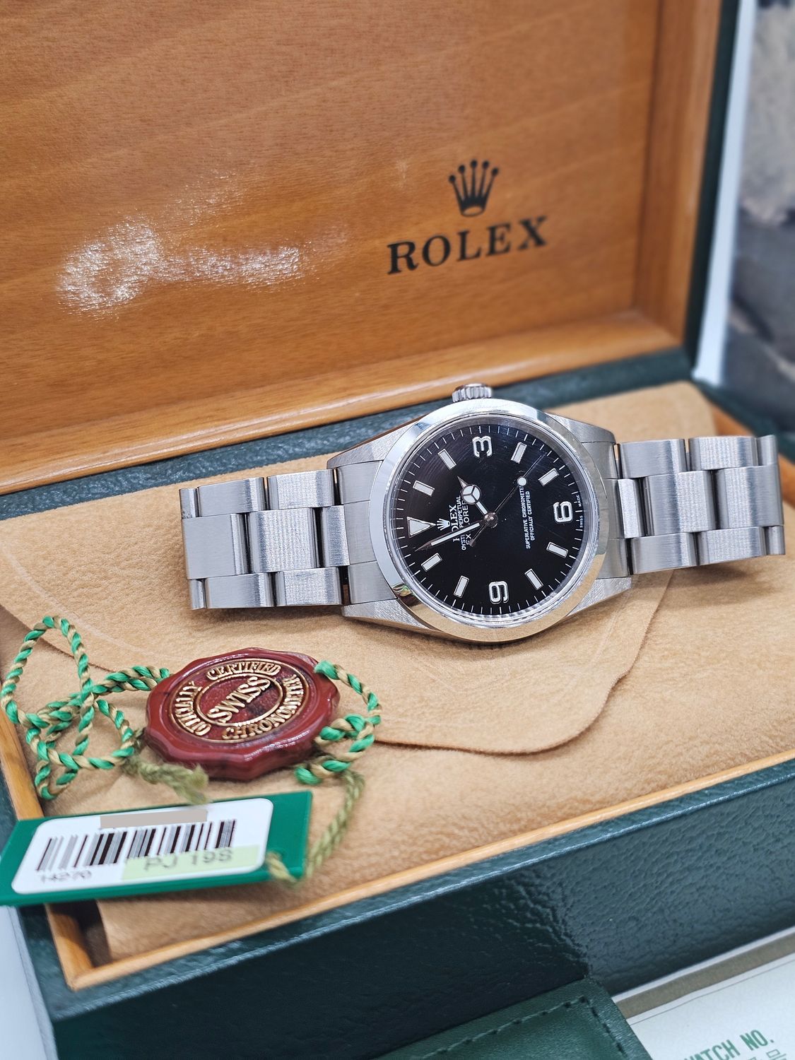 Rolex Explorer Watch 36mm, Ref 14270 - 1999 Unpolished Full Collectors Set