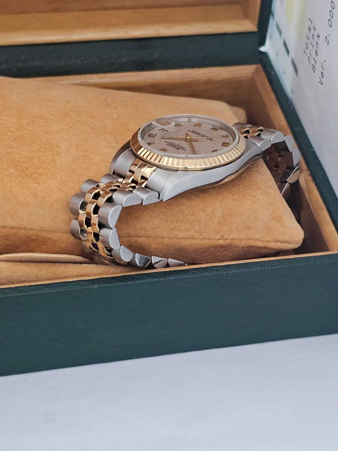 Rolex Datejust 68273 31mm Cream Jubilee Dial &amp; Arabic Numerals, Full Set Receipt