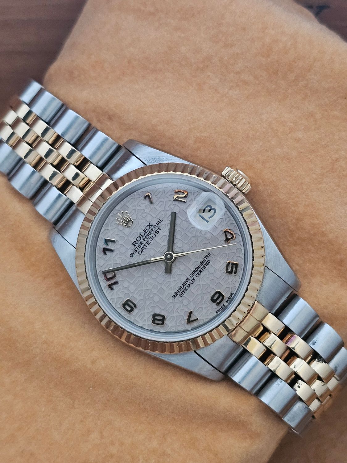 Rolex Datejust 68273 31mm Cream Jubilee Dial &amp; Arabic Numerals, Full Set Receipt