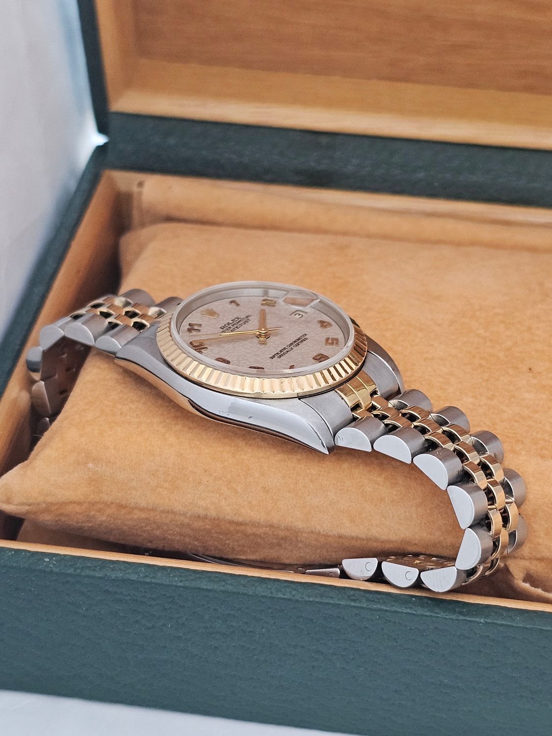Rolex Datejust 68273 31mm Cream Jubilee Dial &amp; Arabic Numerals, Full Set Receipt