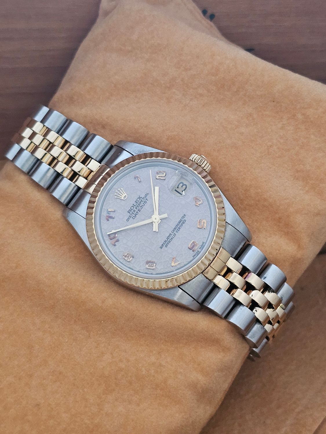 Rolex Datejust 68273 31mm Cream Jubilee Dial &amp; Arabic Numerals, Full Set Receipt