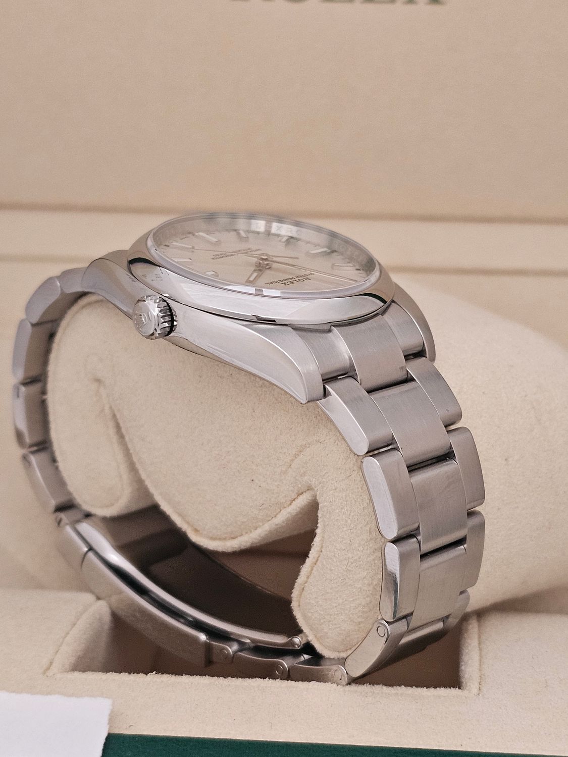 Rolex Oyster Perpetual 34mm Watch, 114200 White Dial 2019 Box and Papers