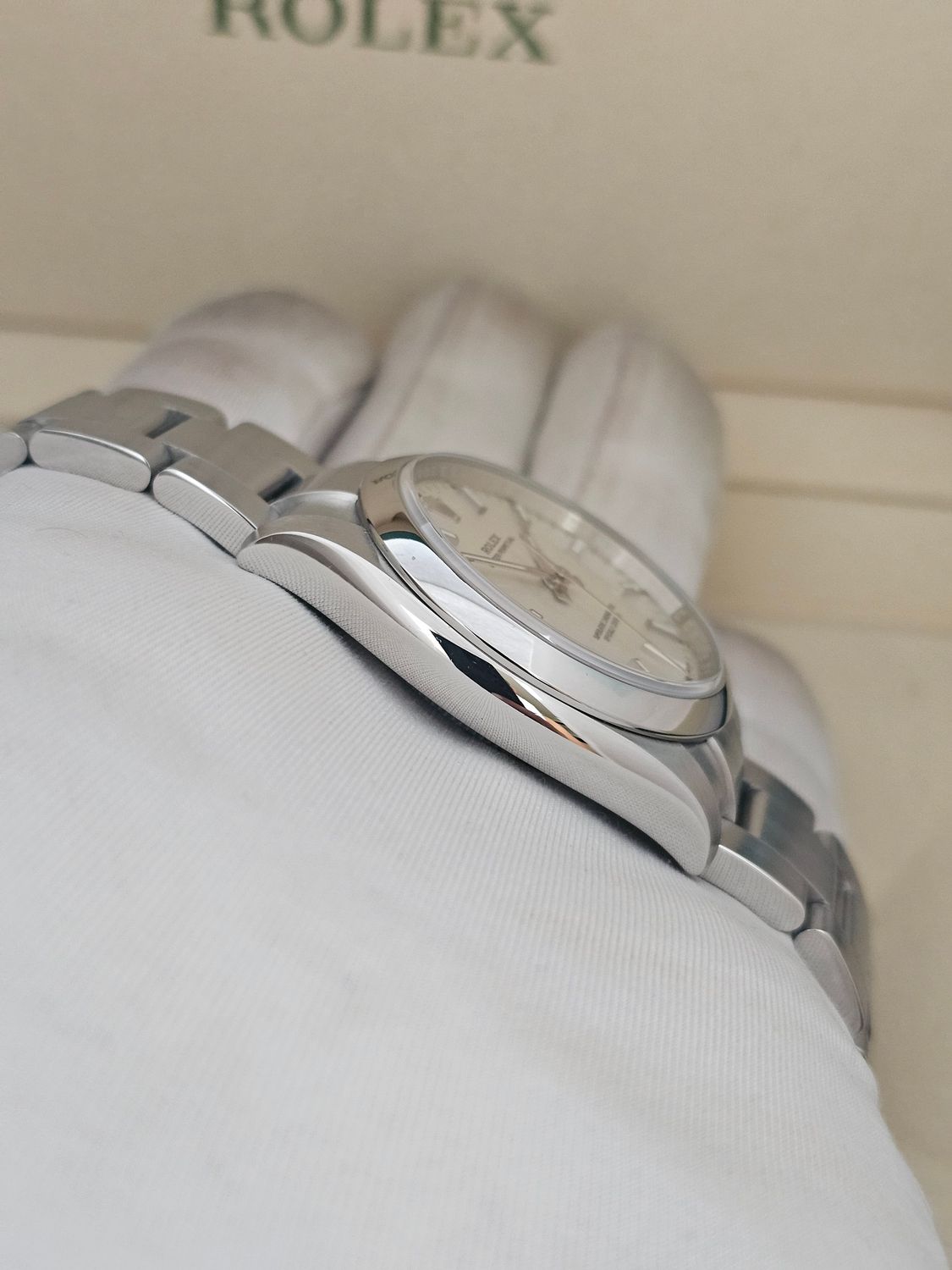 Rolex Oyster Perpetual 34mm Watch, 114200 White Dial 2019 Box and Papers