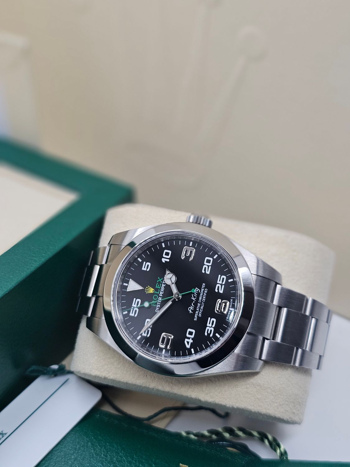 Rolex Airking Watch Ref 116900 - 2021 Full Set - Discontinued Model &#39;Bloodhound&#39;