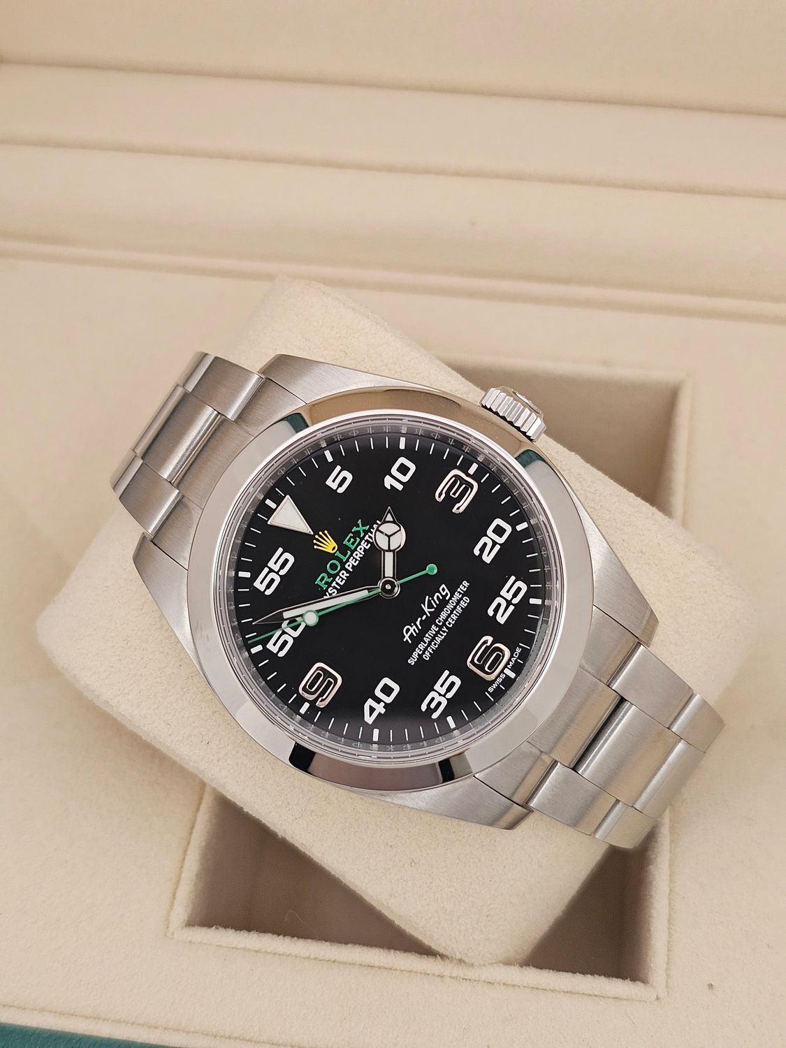 Rolex Airking Watch Ref 116900 - 2021 Full Set - Discontinued Model &#39;Bloodhound&#39;