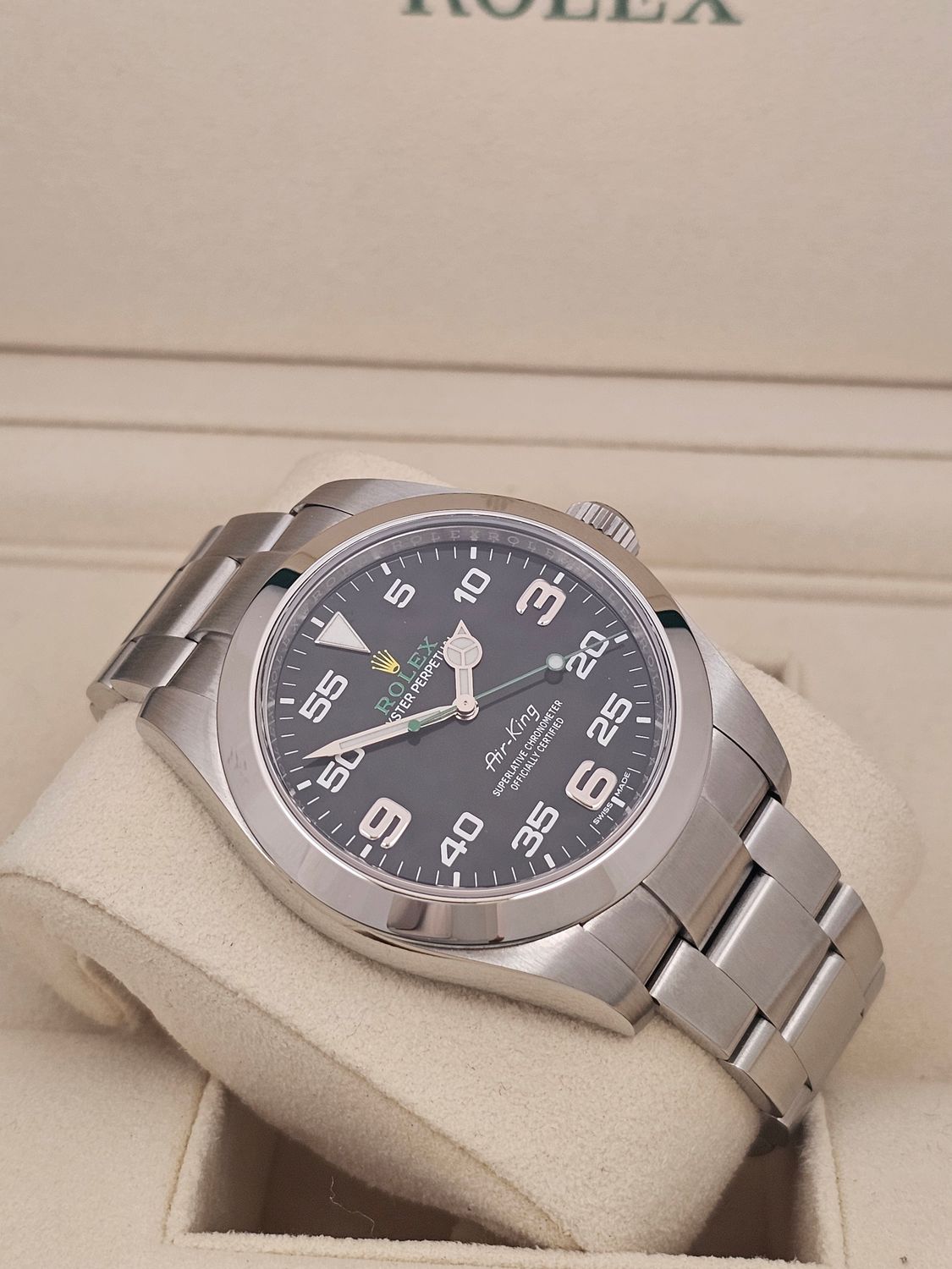 Rolex Airking Watch Ref 116900 - 2021 Full Set - Discontinued Model &#39;Bloodhound&#39;