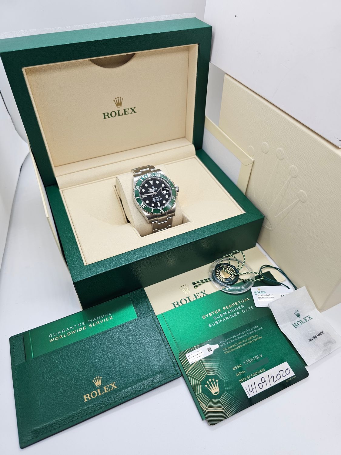 Rolex Submariner Watch, 2020 Full Set, Ref 126610LV MK1 Starbucks