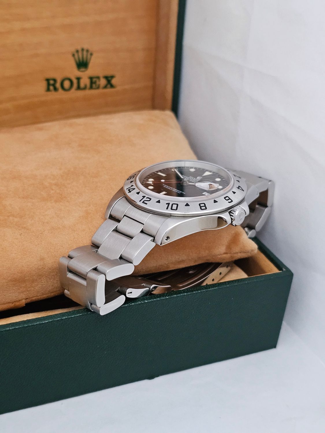 Rolex Explorer II Watch Ref 16570 Black Dial, 1992 Full Collectors Set