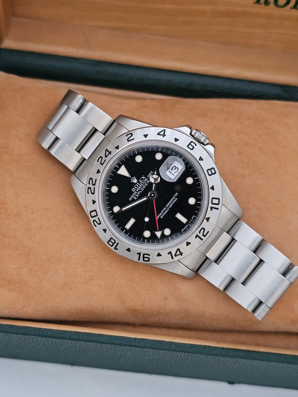 Rolex Explorer II Watch Ref 16570 Black Dial, 1992 Full Collectors Set