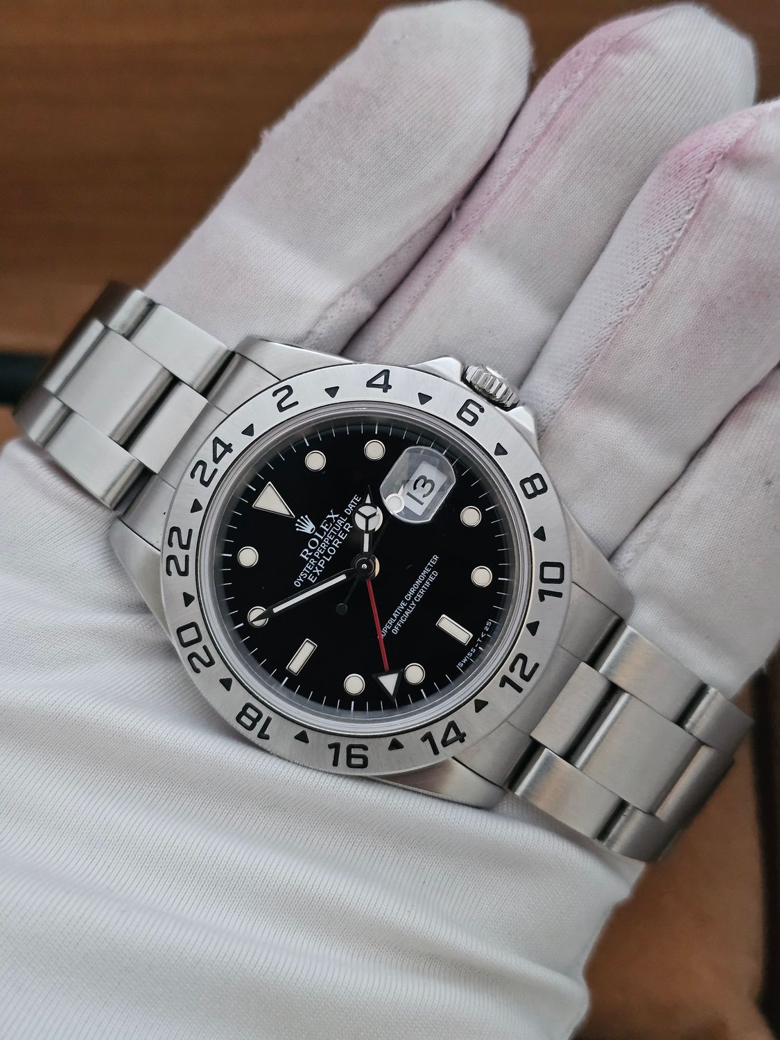 Rolex Explorer II Watch Ref 16570 Black Dial, 1992 Full Collectors Set