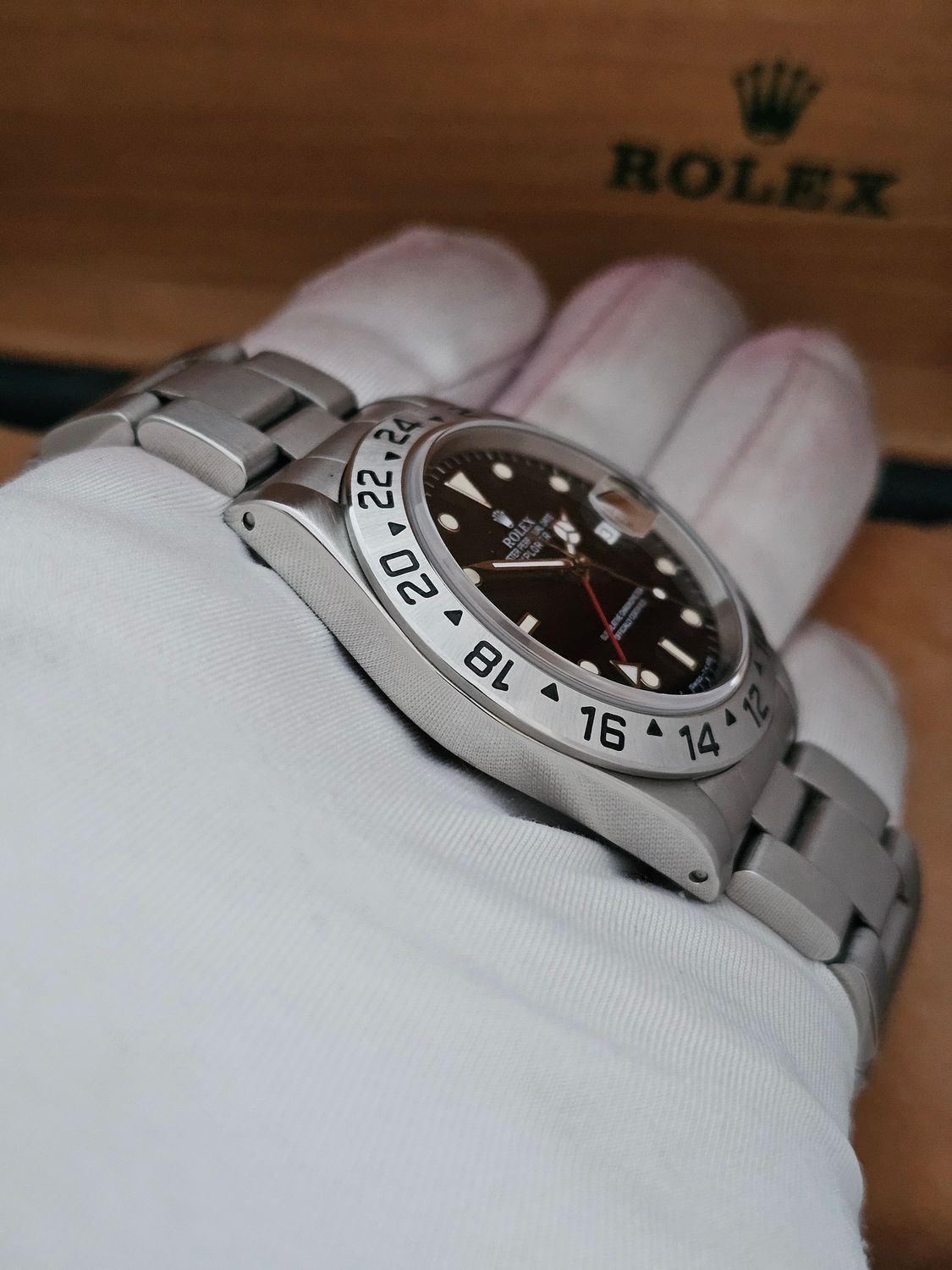 Rolex Explorer II Watch Ref 16570 Black Dial, 1992 Full Collectors Set