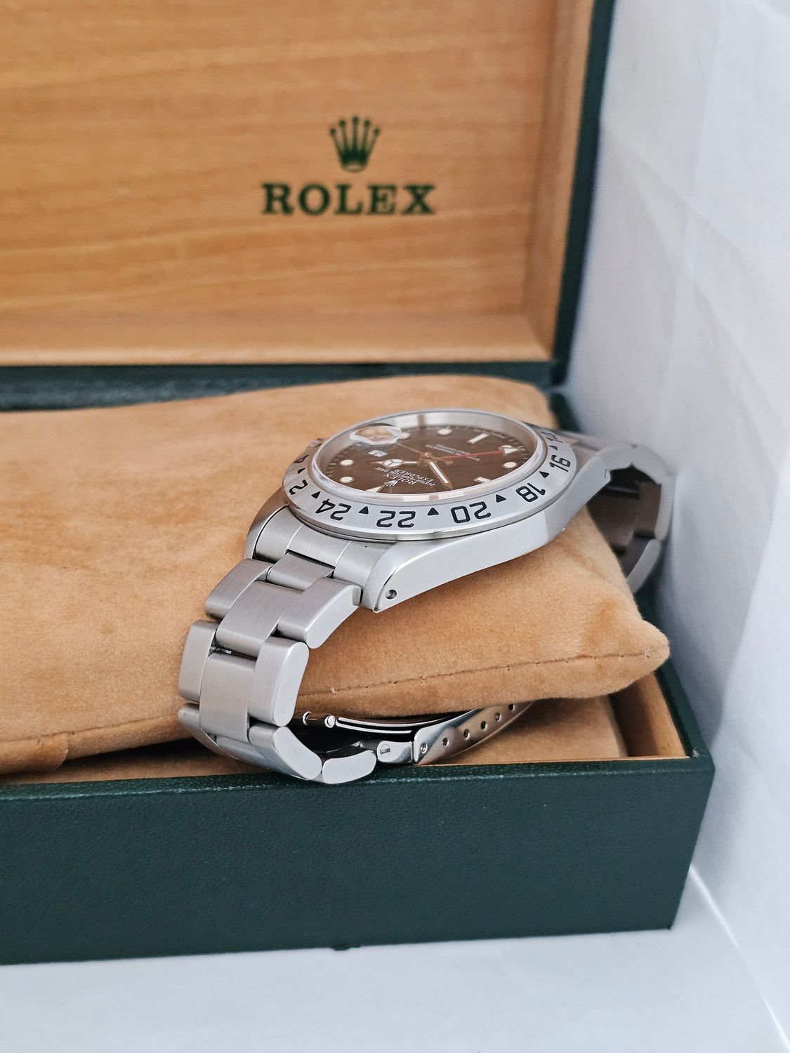 Rolex Explorer II Watch Ref 16570 Black Dial, 1992 Full Collectors Set