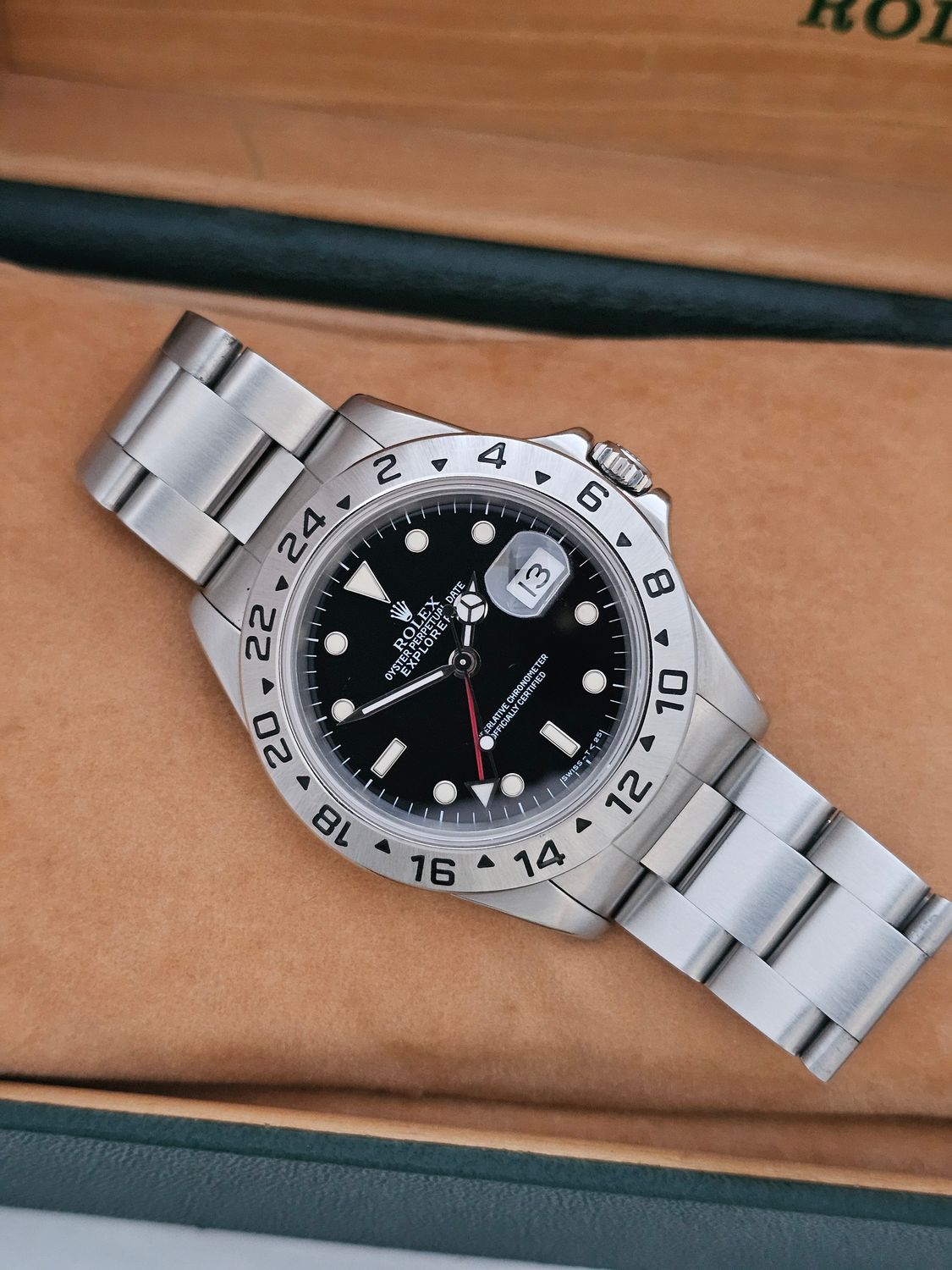 Rolex Explorer II Watch Ref 16570 Black Dial, 1992 Full Collectors Set
