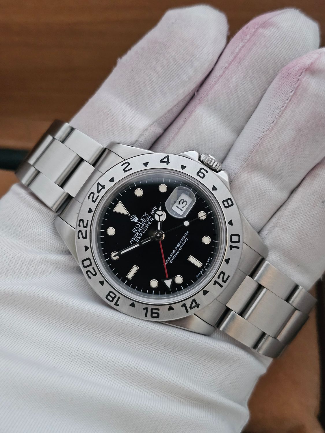 Rolex Explorer II Watch Ref 16570 Black Dial, 1992 Full Collectors Set