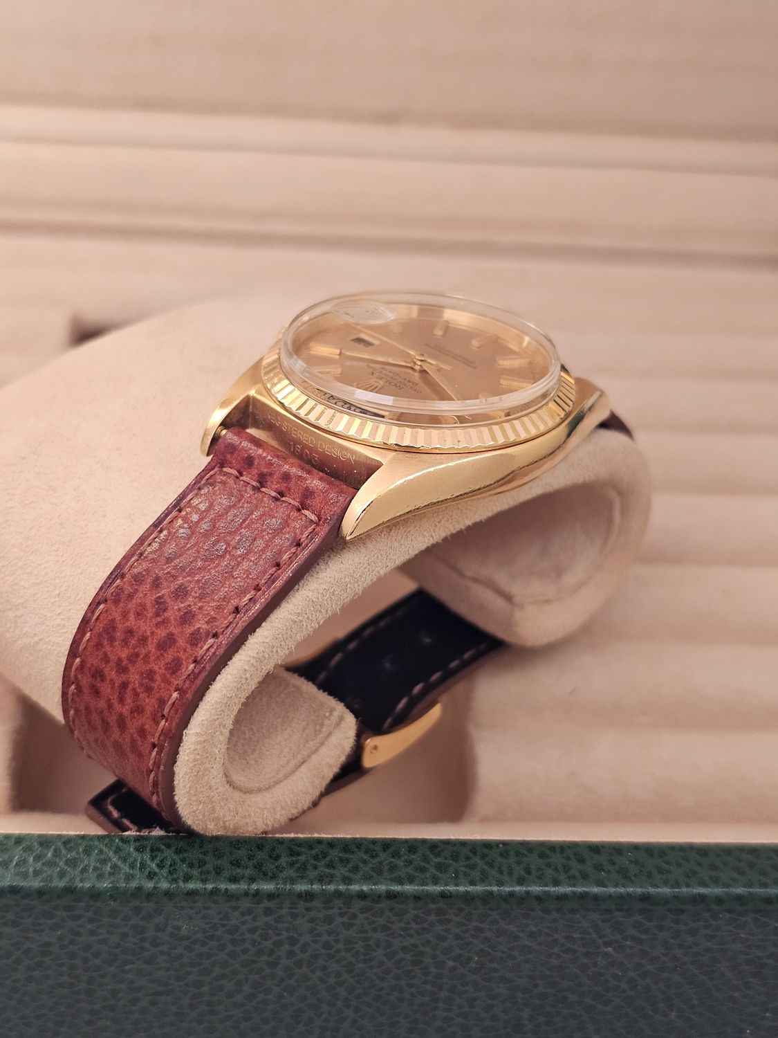 Rolex Day-Date Ref 1803, 36mm 18K Gold Original Pie-Pan Stepped Dial Circa 1987