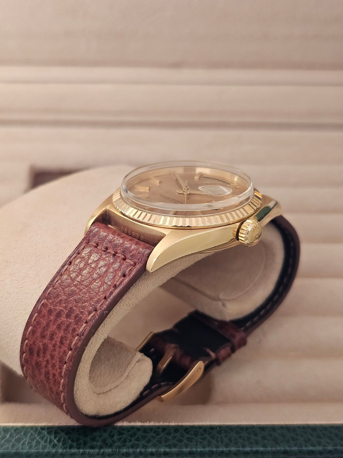 Rolex Day-Date Ref 1803, 36mm 18K Gold Original Pie-Pan Stepped Dial Circa 1987