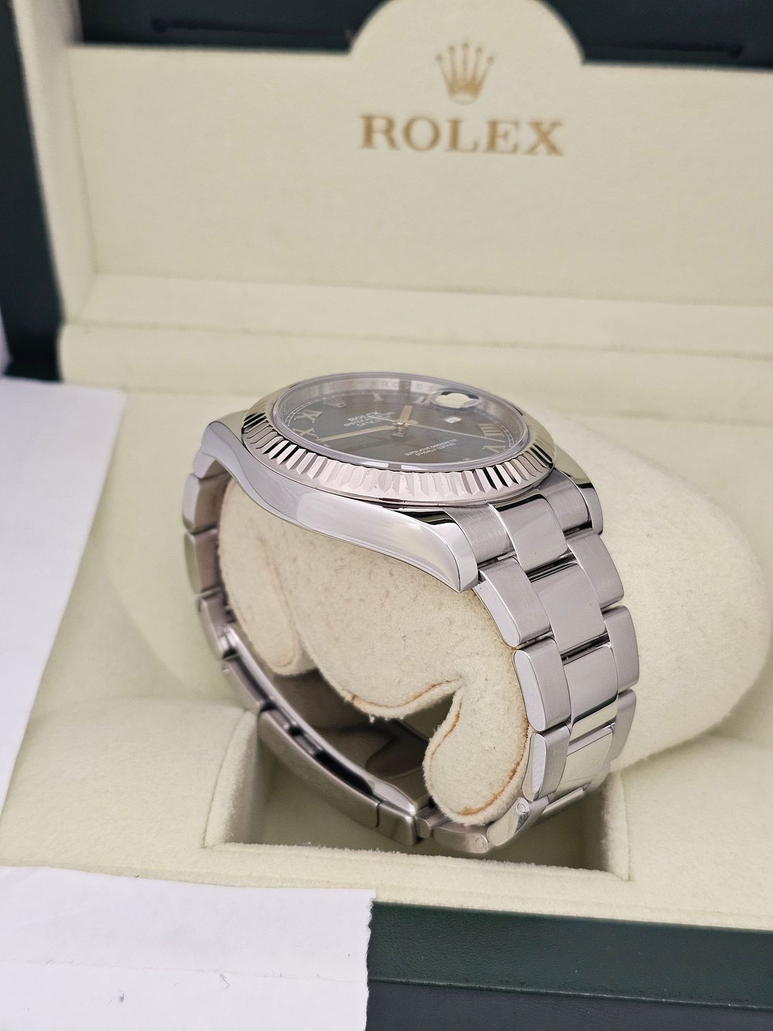 Rolex Datejust II 116334 Azzuro Blue Roman Dial, 41mm 2014 Full set