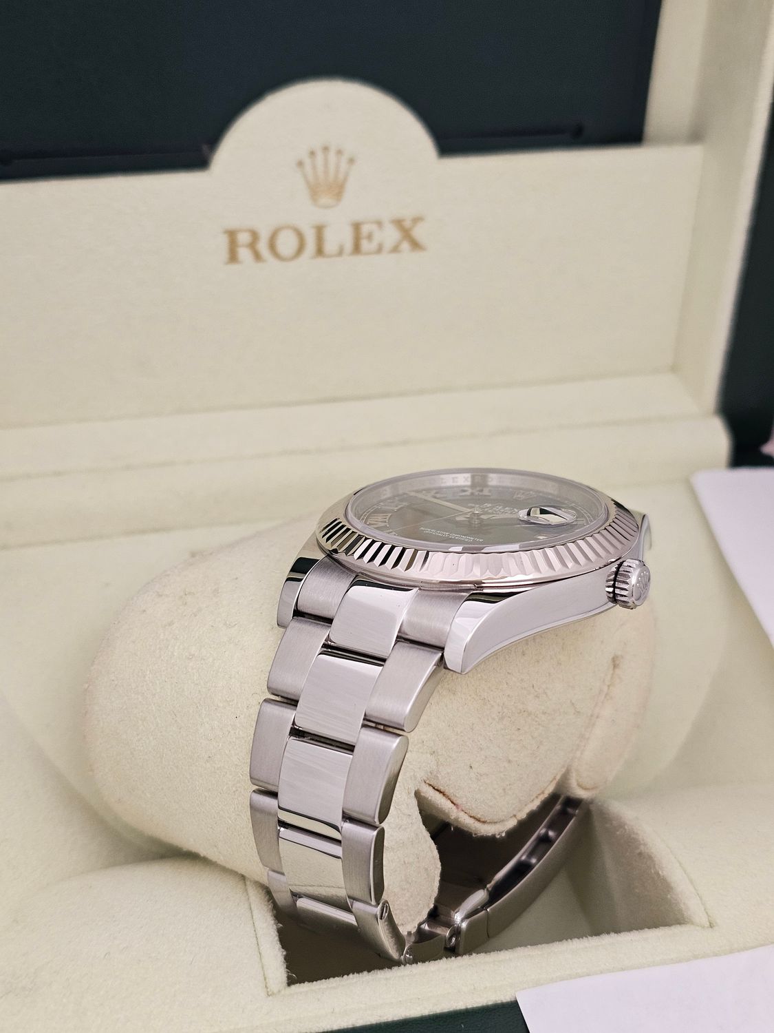 Rolex Datejust II 116334 Azzuro Blue Roman Dial, 41mm 2014 Full set