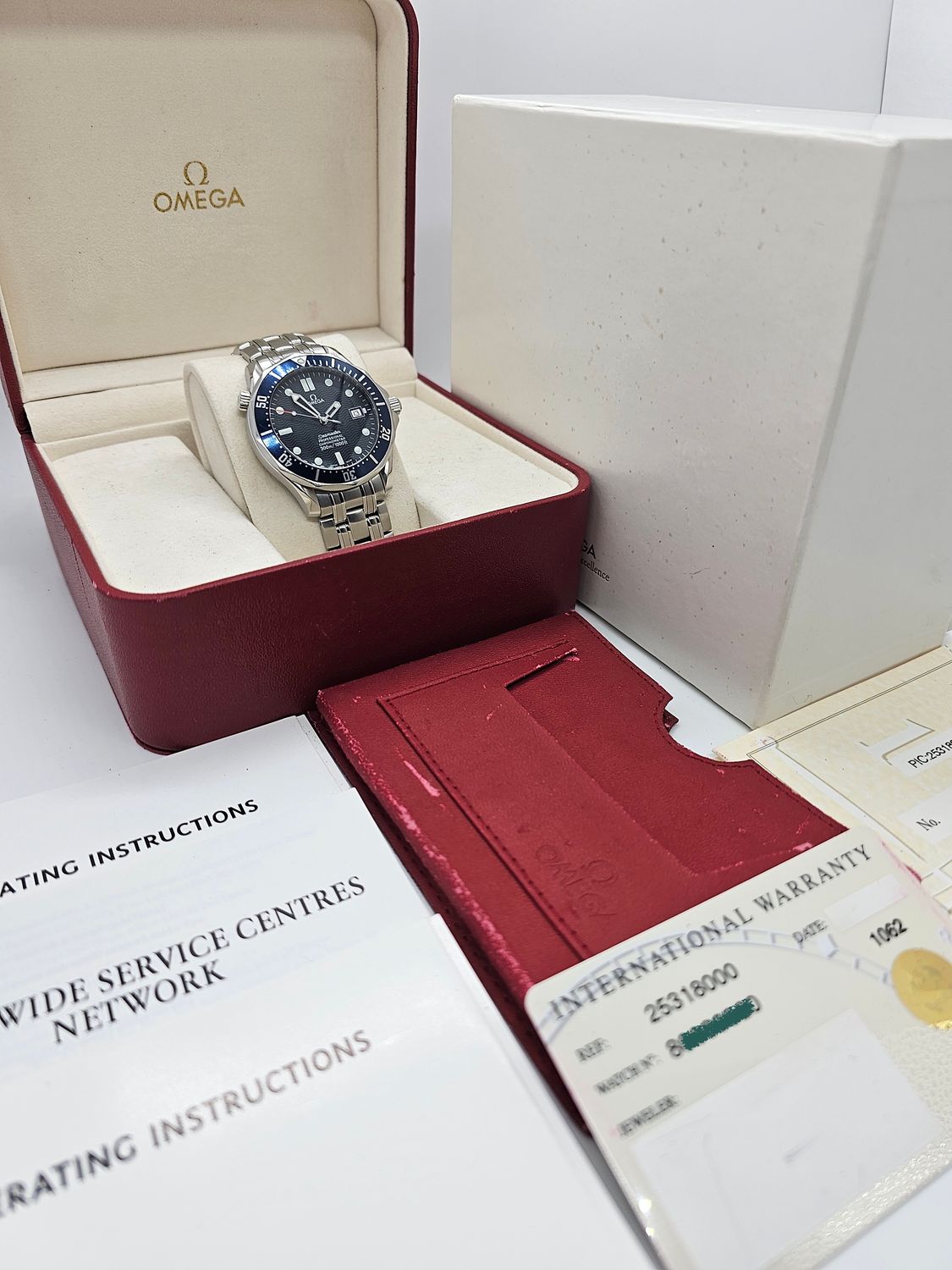 Omega Seamaster Professional 300m Watch, Ref 2531.80.00 Blue Dial, Box &amp; Papers