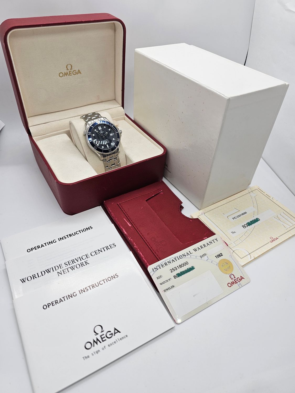 Omega Seamaster Professional 300m Watch, Ref 2531.80.00 Blue Dial, Box &amp; Papers