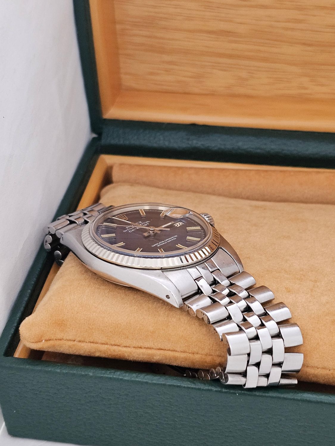 Rolex Datejust Watch 1601 36mm, Rare Blue WideBoy Dial, Excellent condition