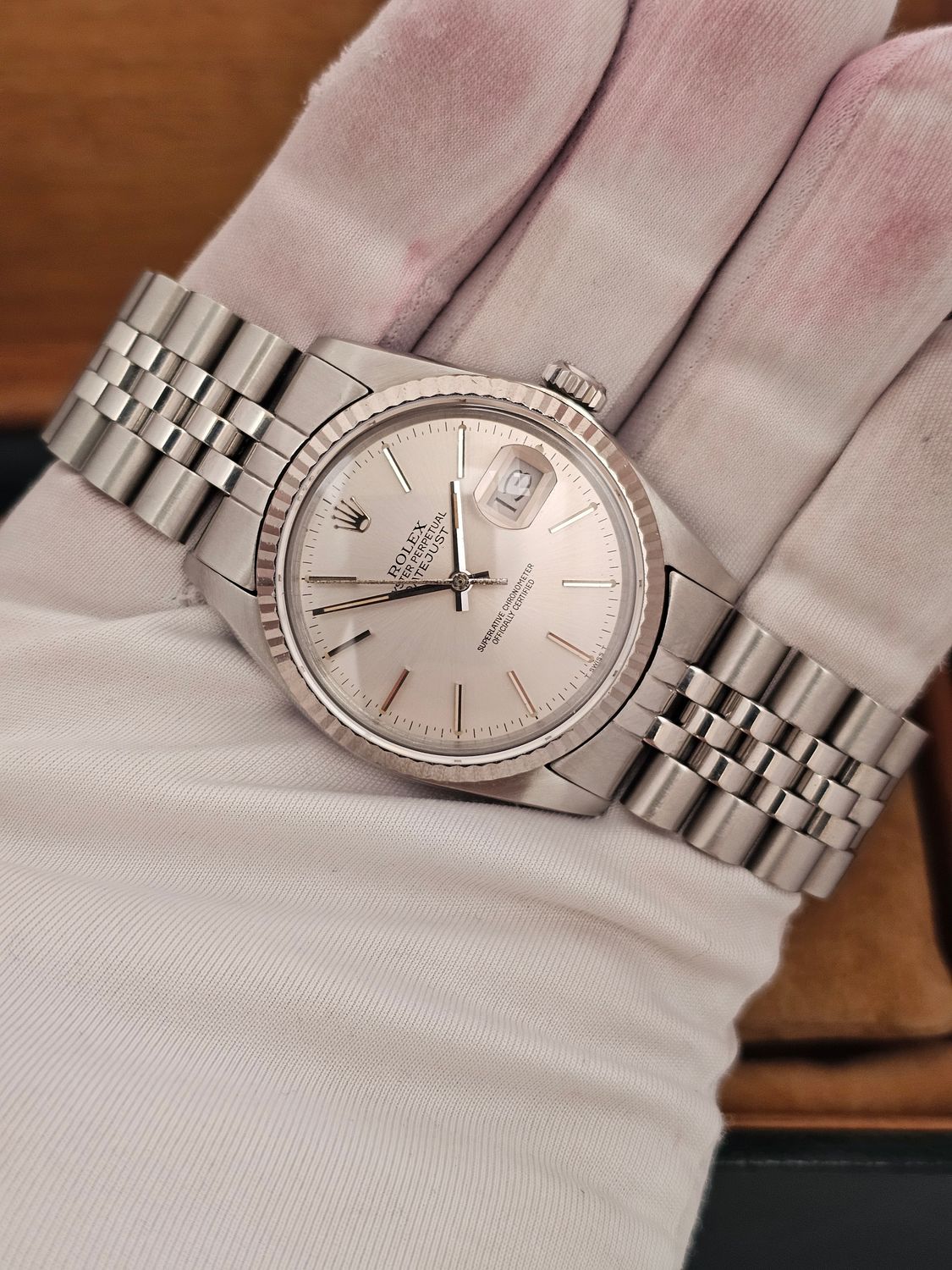 Rolex Datejust Silver Dial, 36mm Watch, Ref 16014 in excellent condition