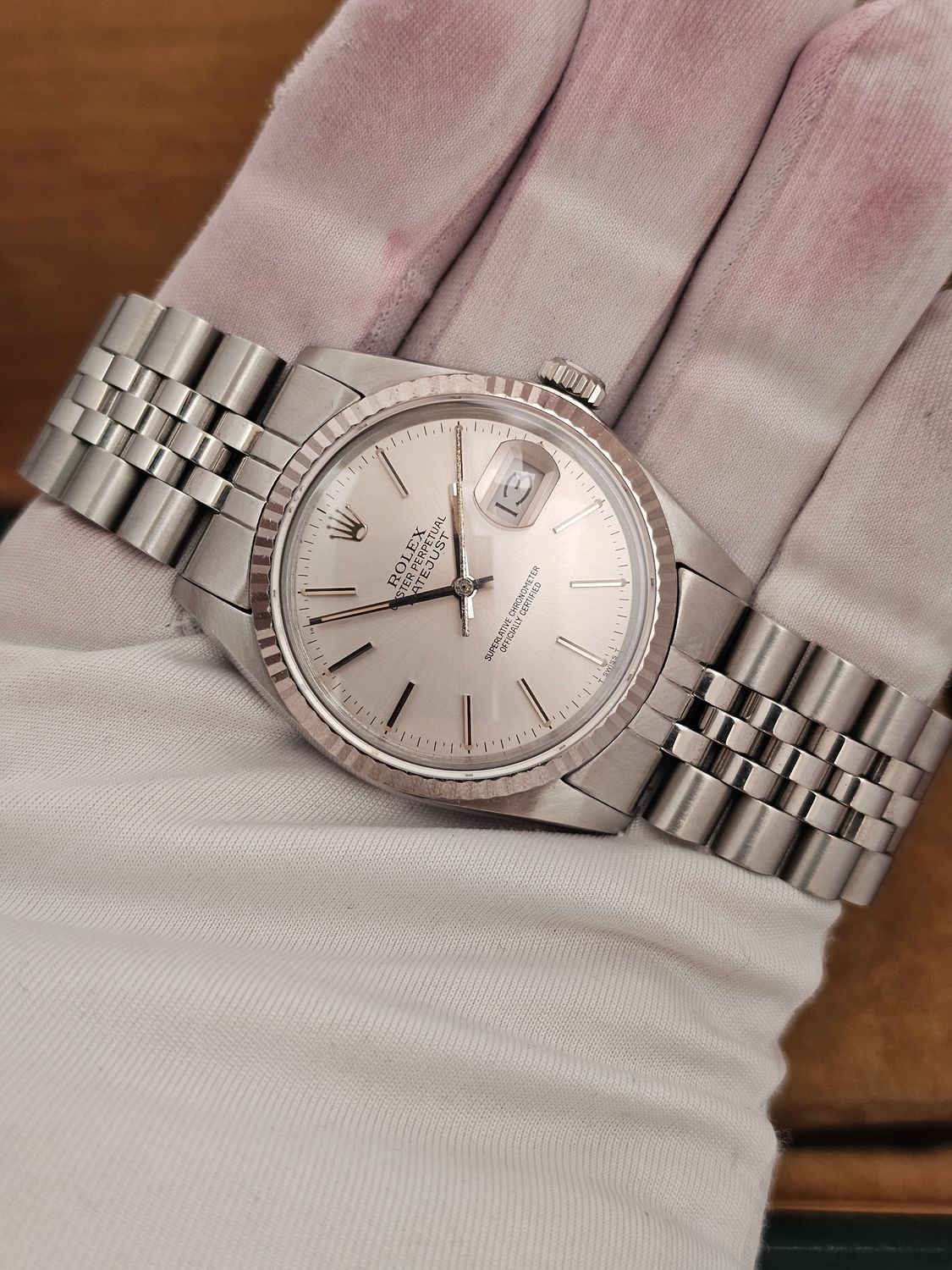 Rolex Datejust Silver Dial, 36mm Watch, Ref 16014 in excellent condition