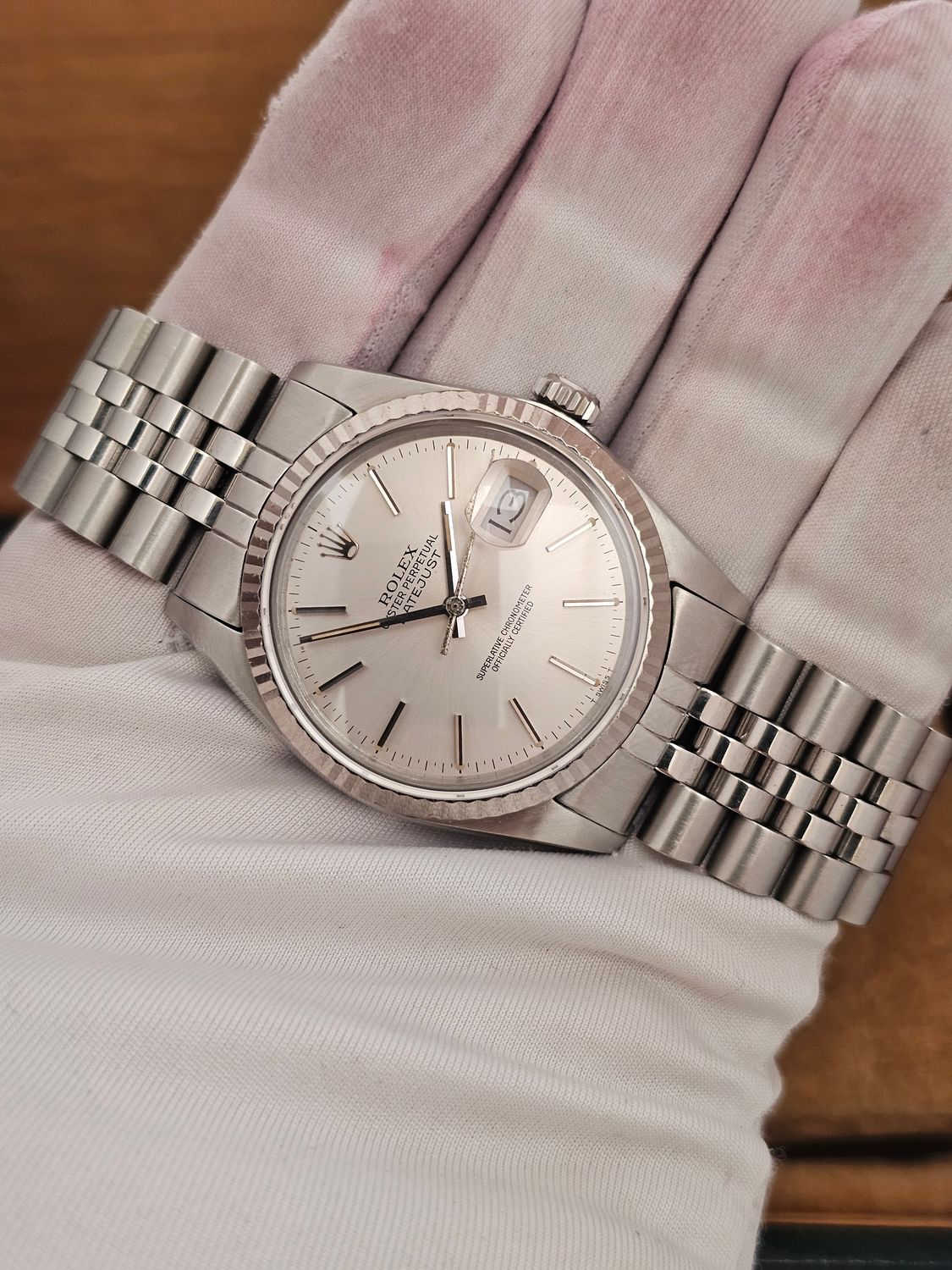 Rolex Datejust Silver Dial, 36mm Watch, Ref 16014 in excellent condition