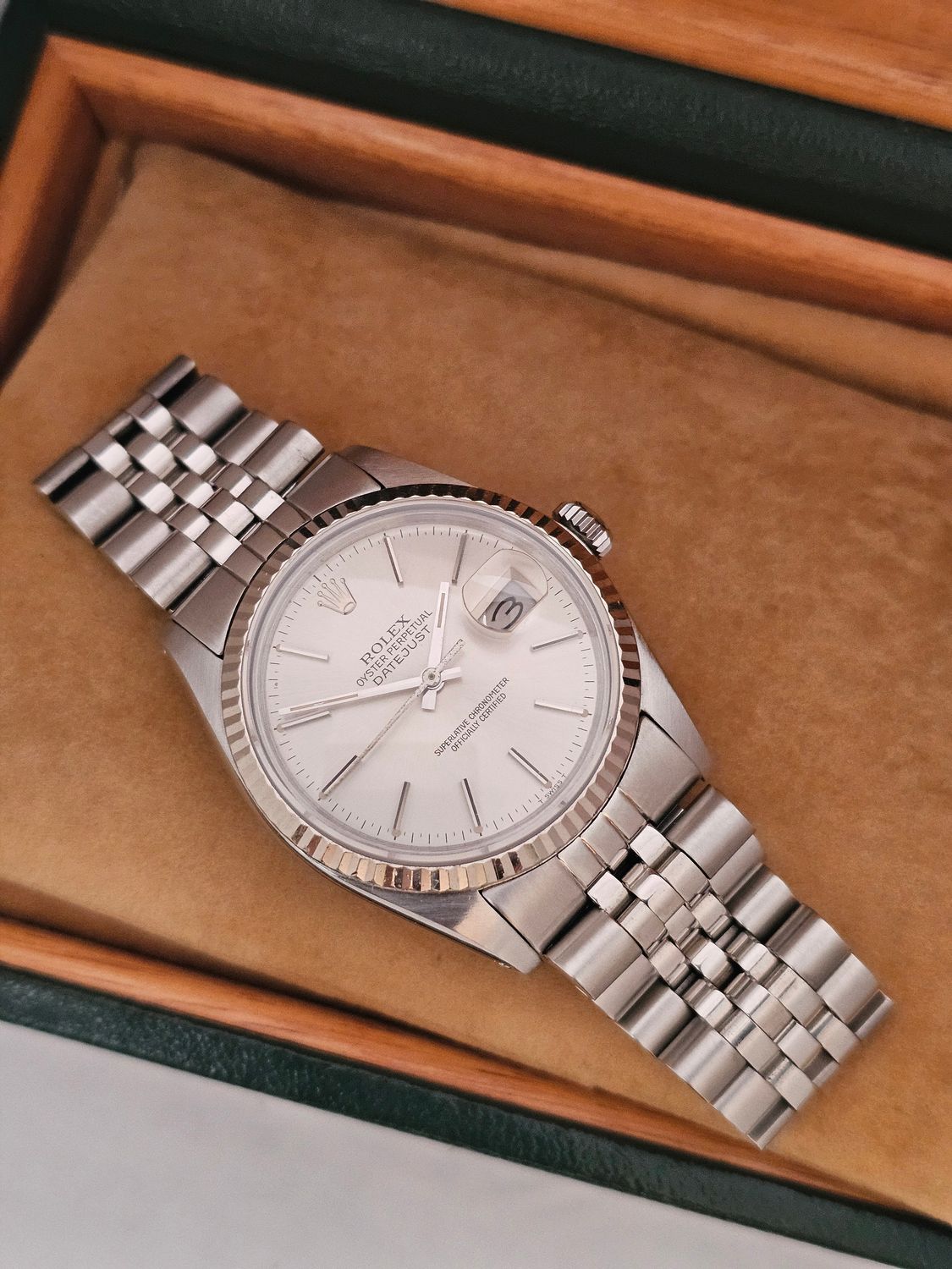Rolex Datejust Silver Dial, 36mm Watch, Ref 16014 in excellent condition