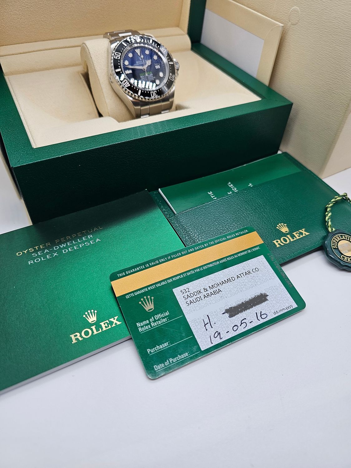 Rolex SeaDweller Black Blue Men&#39;s Watch, 116660 James Cameron 2016 Box &amp; Papers