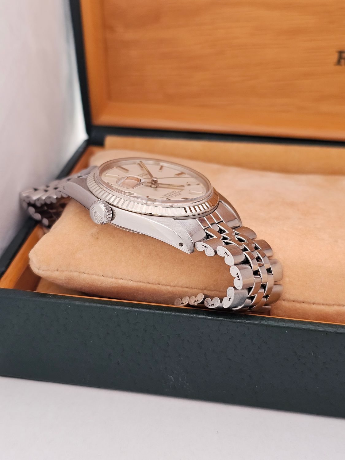 Rolex Datejust Rare White Matt Dial Watch, 1601 Circa 1979 36mm Superb Condition