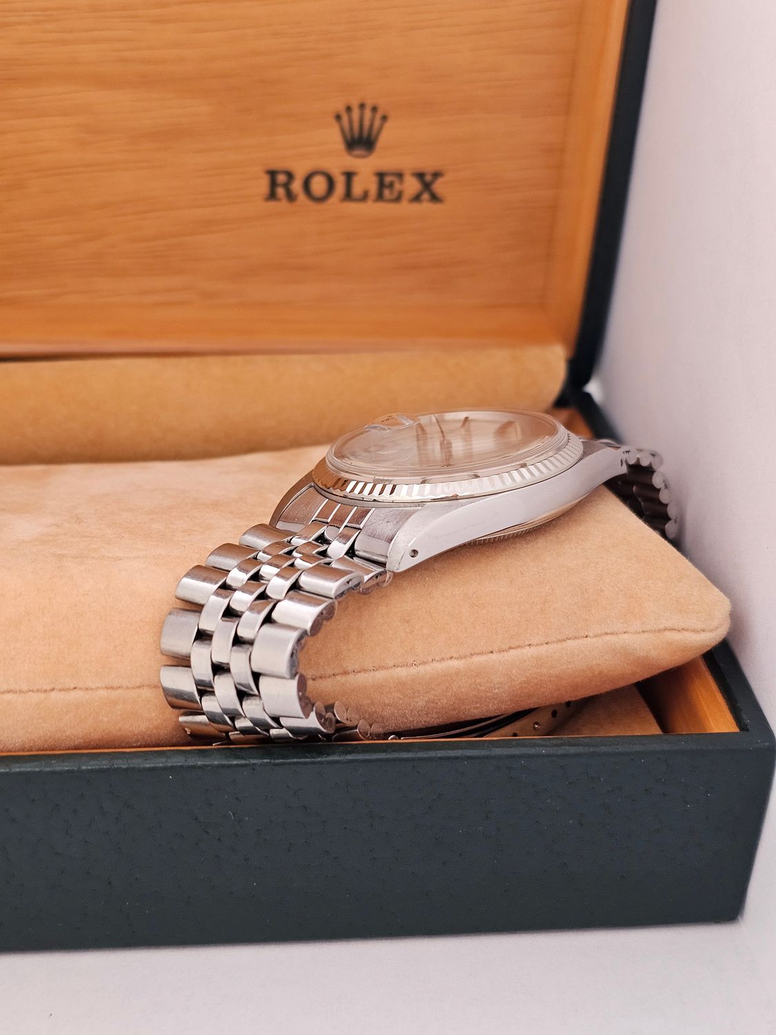 Rolex Datejust Rare White Matt Dial Watch, 1601 Circa 1979 36mm Superb Condition