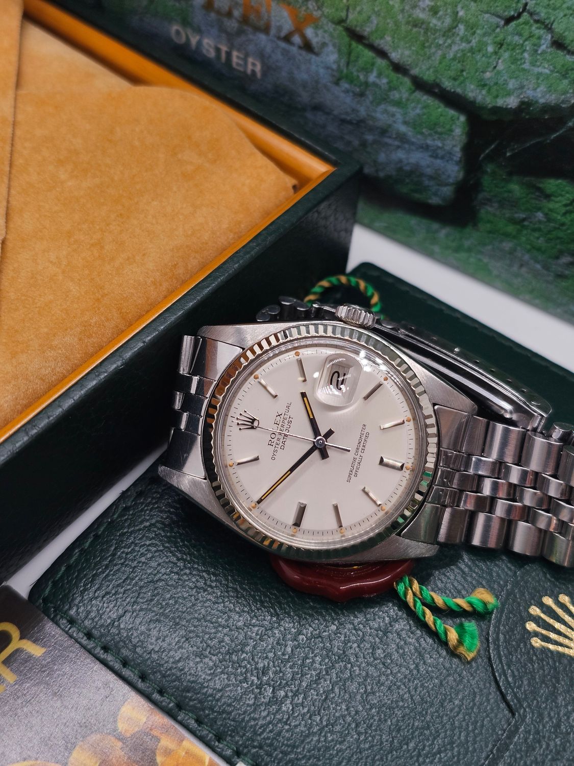 Rolex Datejust Rare White Matt Dial Watch, 1601 Circa 1979 36mm Superb Condition