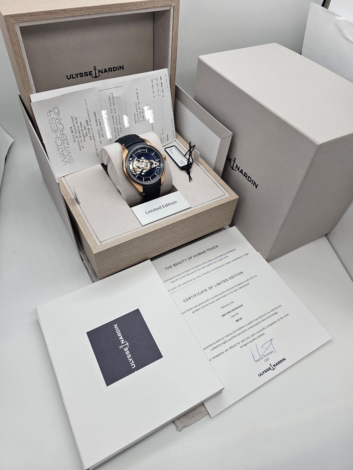 Ulysse Nardin Freak X Gold Enamel 2305-270LE-3AE-BLUE/1A, 88/120 Limited Edition