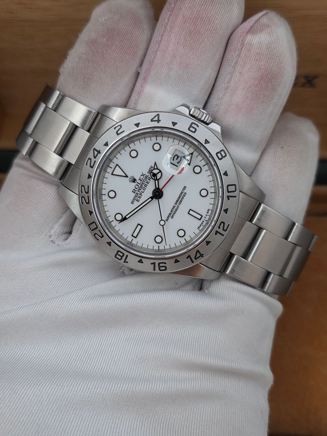 Rolex Explorer II Watch Ref 16570 Polar Dial, Tritium Dial