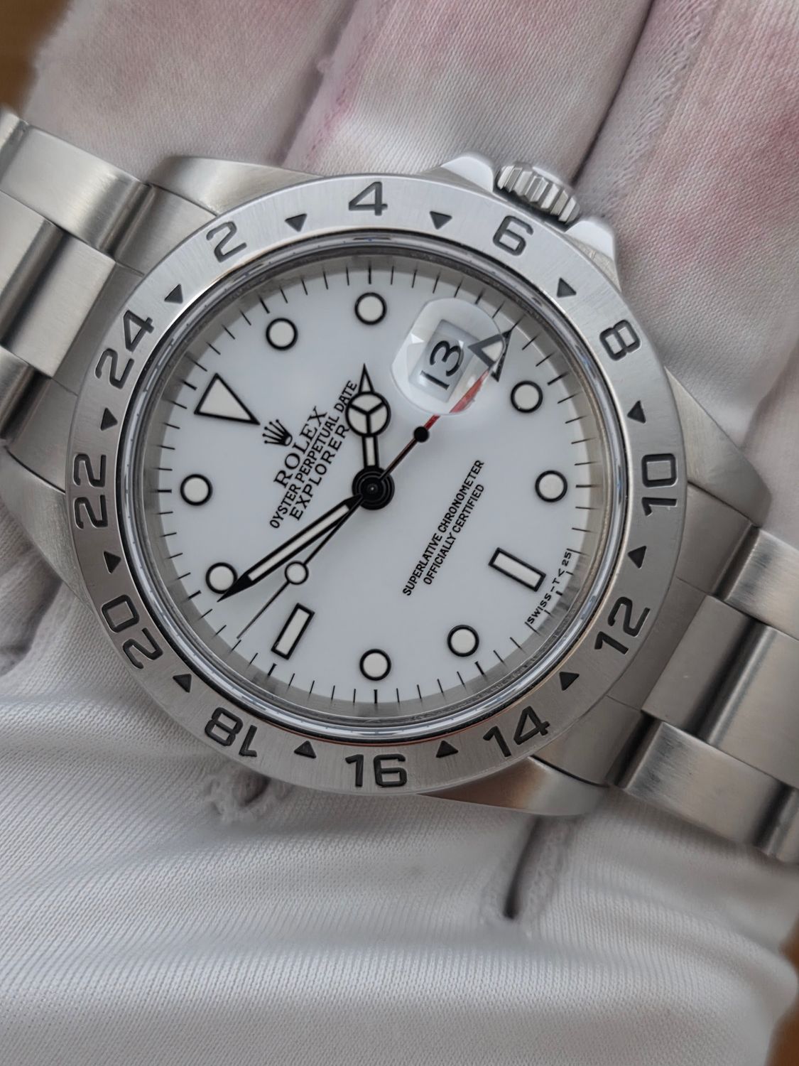 Rolex Explorer II Watch Ref 16570 Polar Dial, Tritium Dial