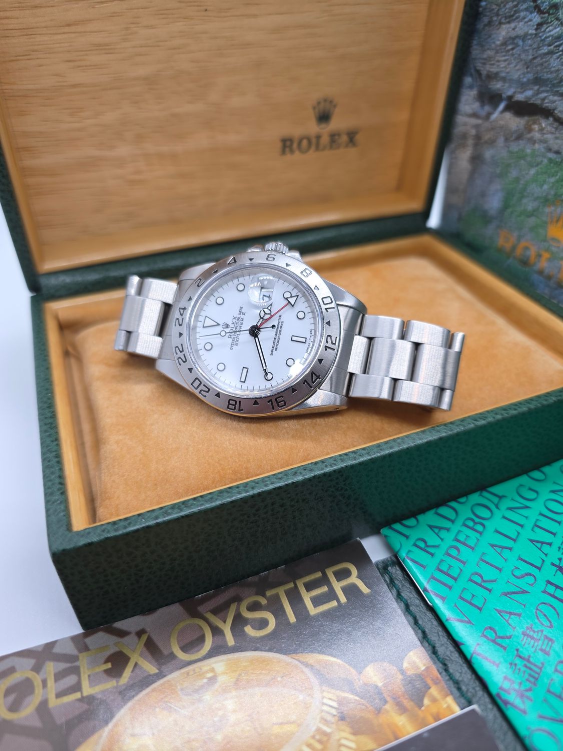 Rolex Explorer II Watch Ref 16570 Polar Dial, Tritium Dial
