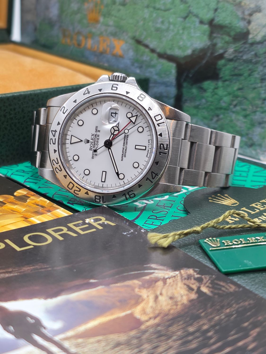 Rolex Explorer II Watch Ref 16570 Polar Dial, Tritium Dial