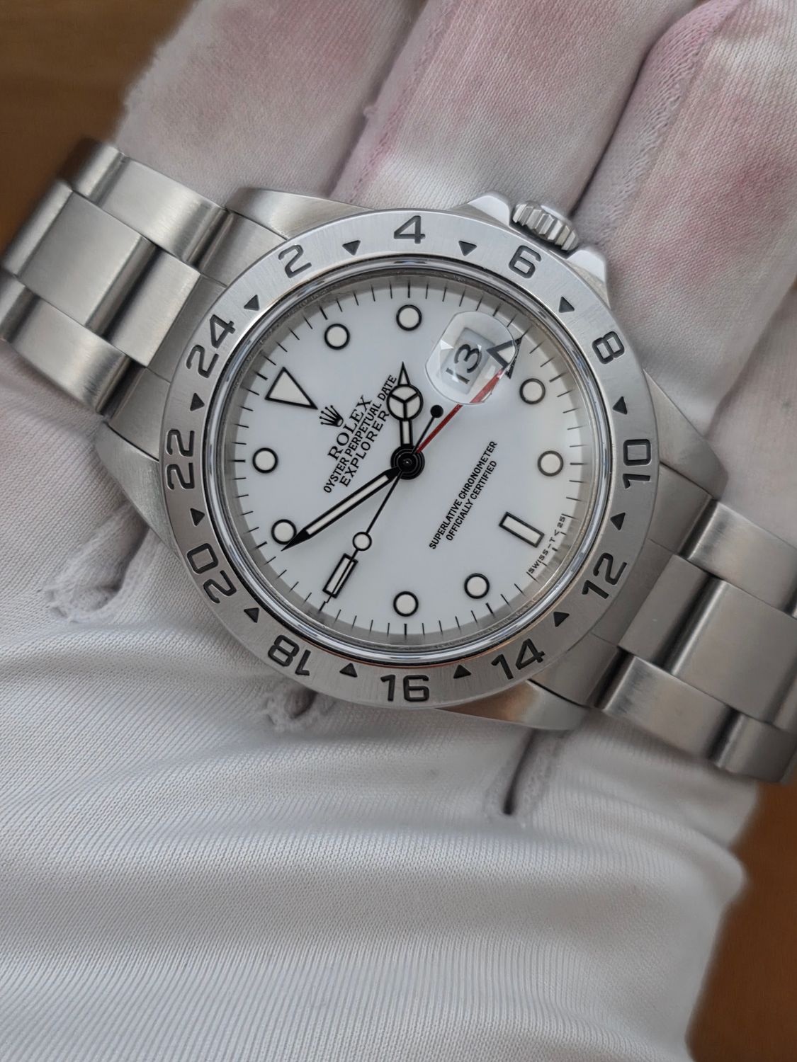 Rolex Explorer II Watch Ref 16570 Polar Dial, Tritium Dial