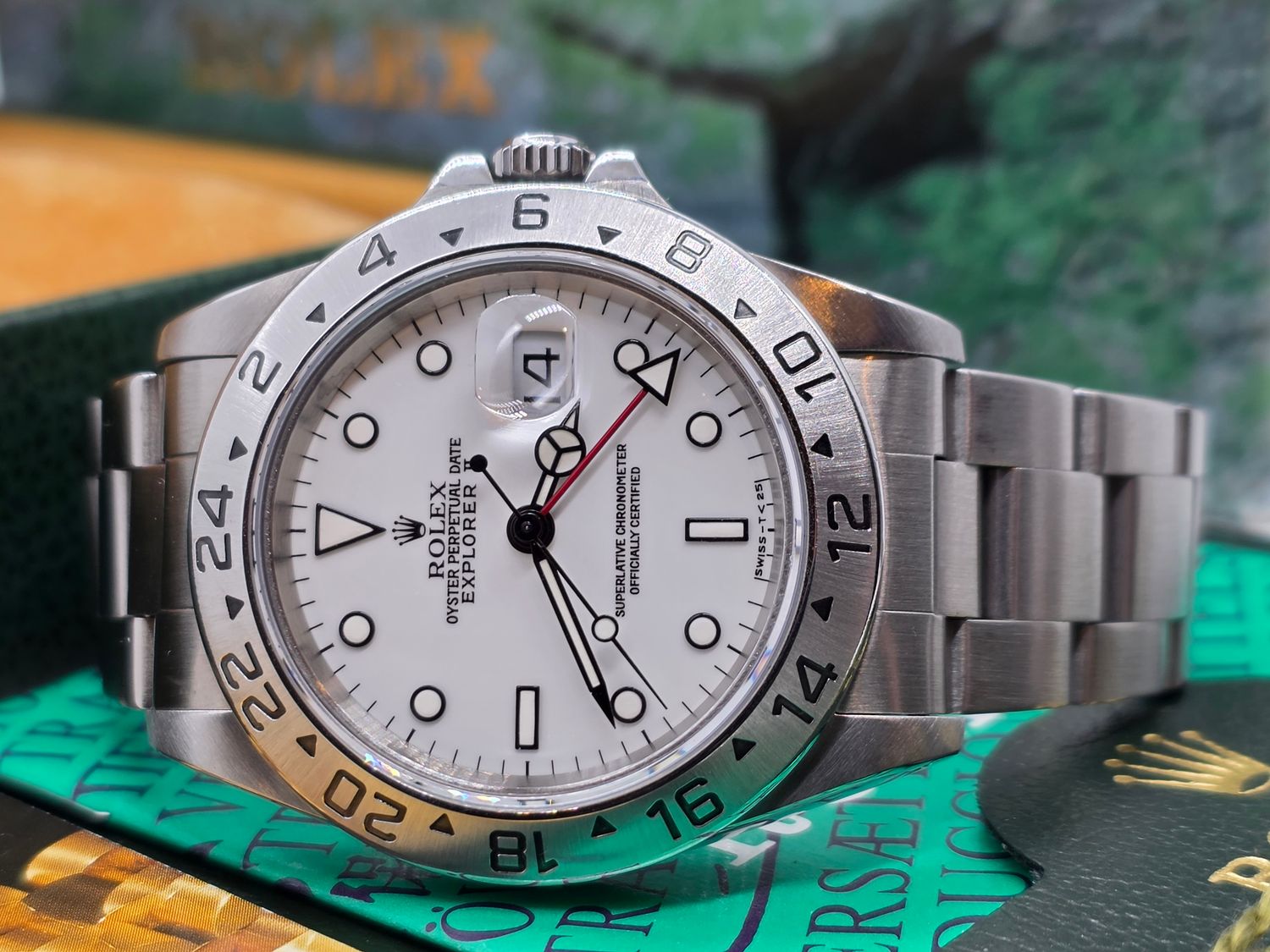 Rolex Explorer II Watch Ref 16570 Polar Dial, Tritium Dial