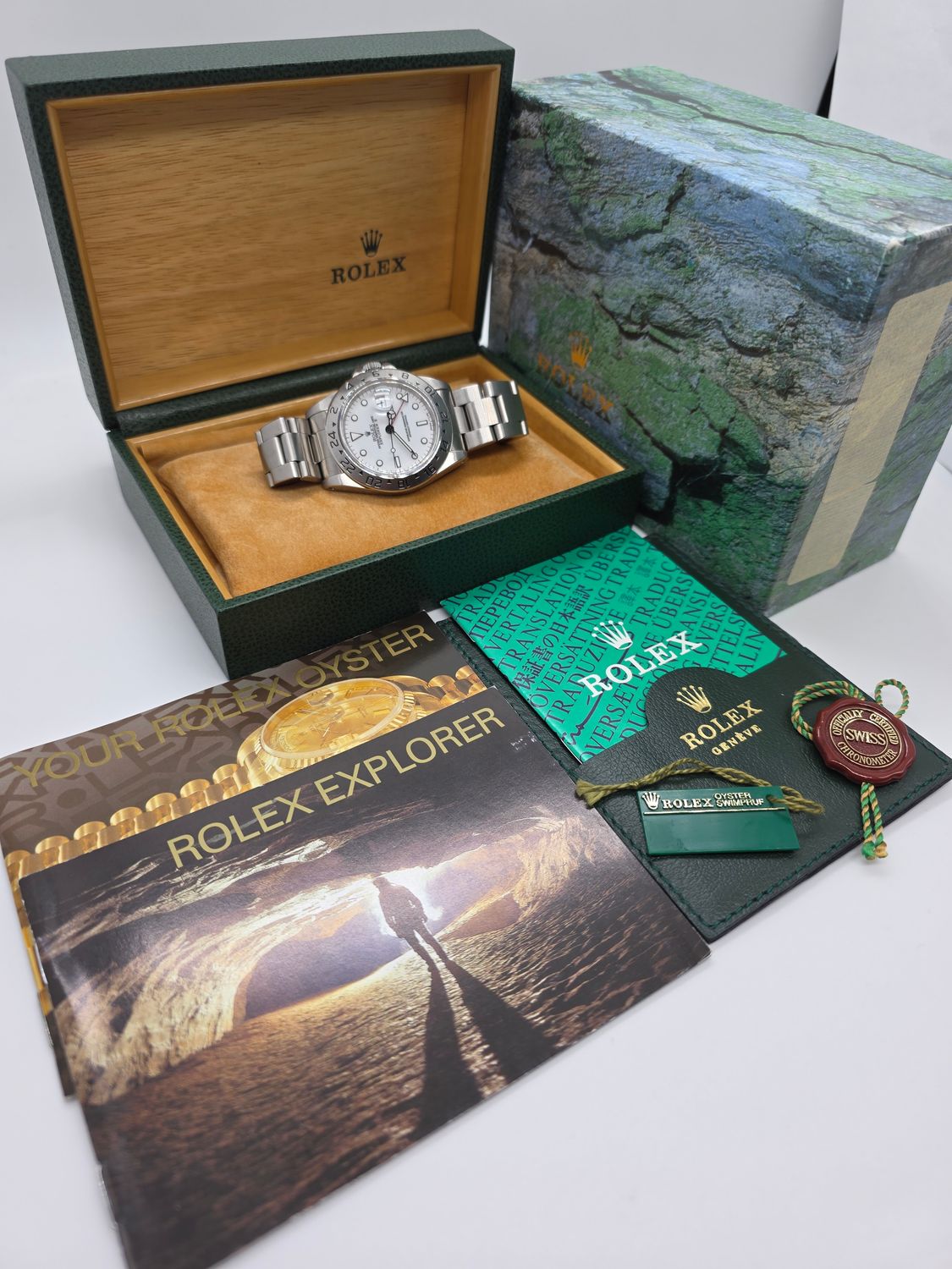 Rolex Explorer II Watch Ref 16570 Polar Dial, Tritium Dial