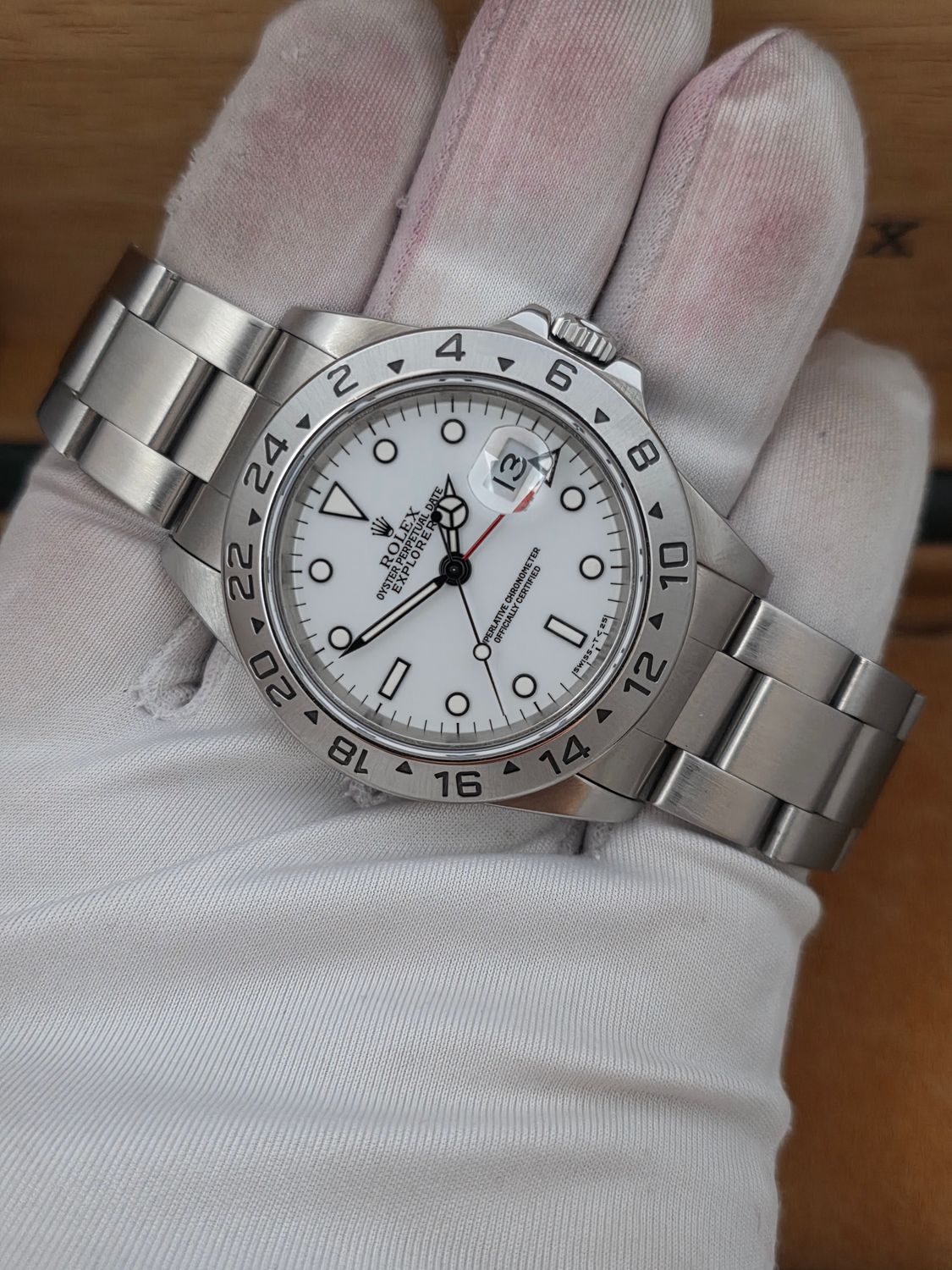 Rolex Explorer II Watch Ref 16570 Polar Dial, Tritium Dial