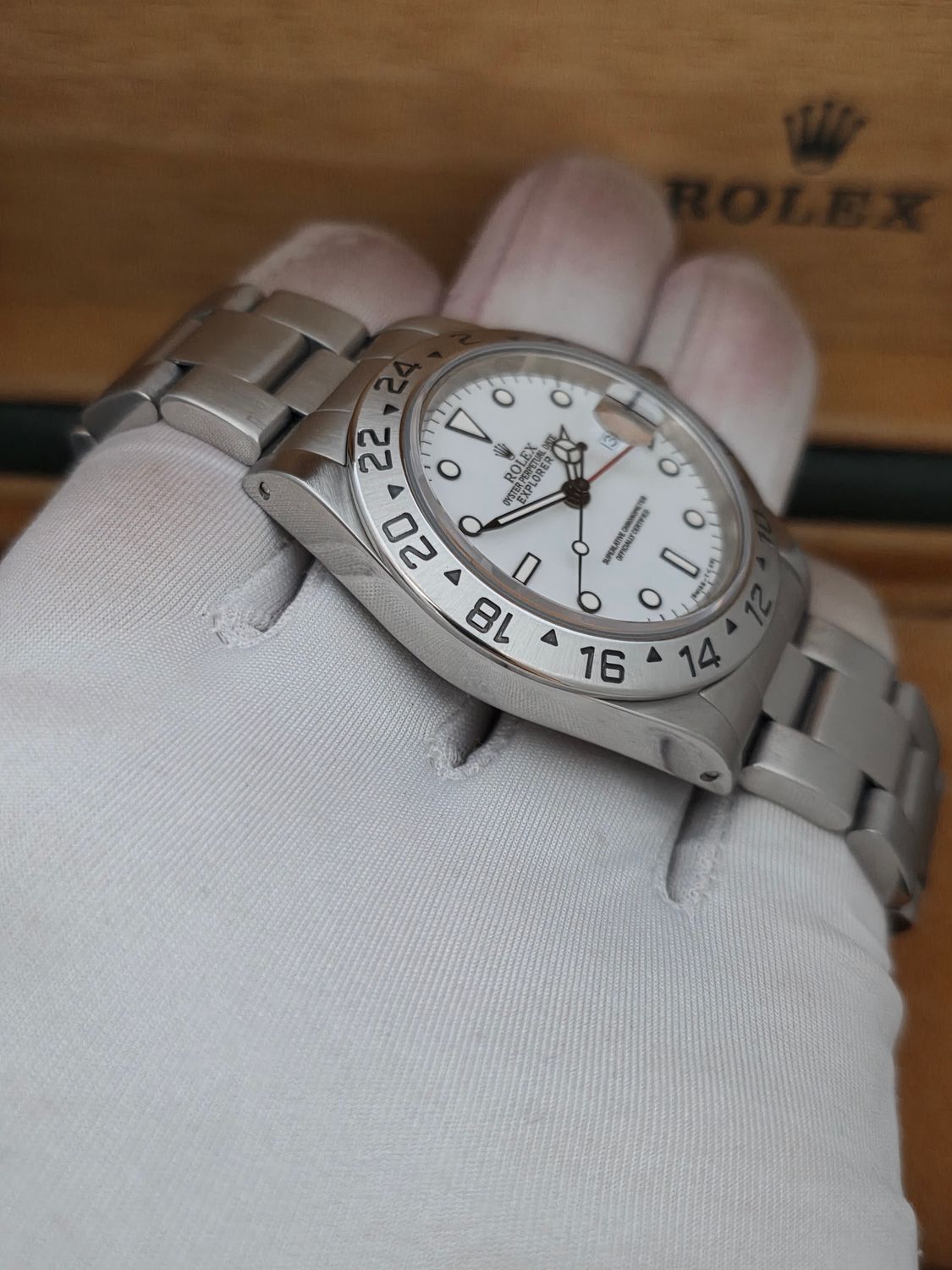 Rolex Explorer II Watch Ref 16570 Polar Dial, Tritium Dial