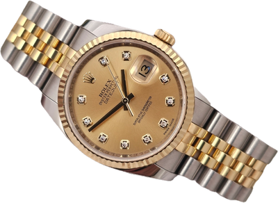 Rolex Datejust 36mm Watch Ref 116233, Champagne &amp; Diamond Dial, 2016 Full Set