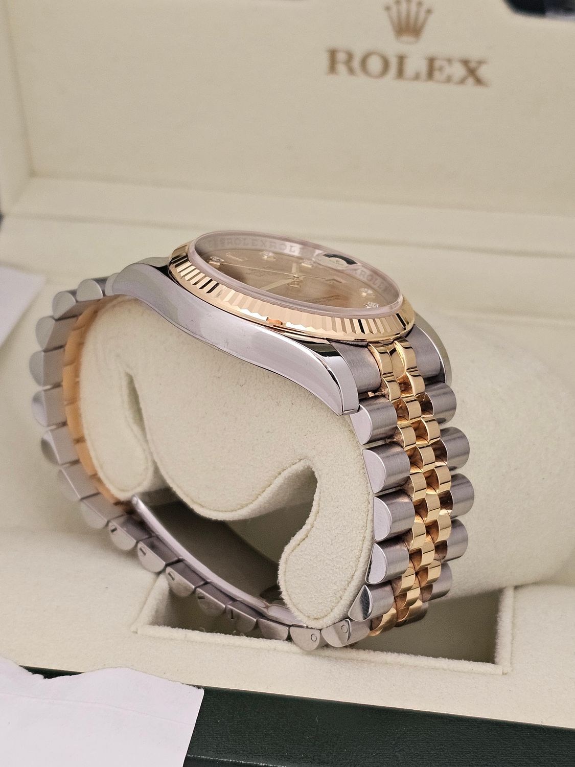 Rolex Datejust 36mm Watch Ref 116233, Champagne &amp; Diamond Dial, 2016 Full Set