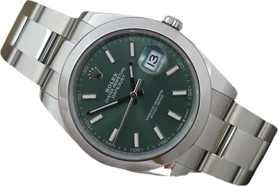 Rolex Datejust 41 Mint Green 126300, 2022 Full Set Immaculate Condition