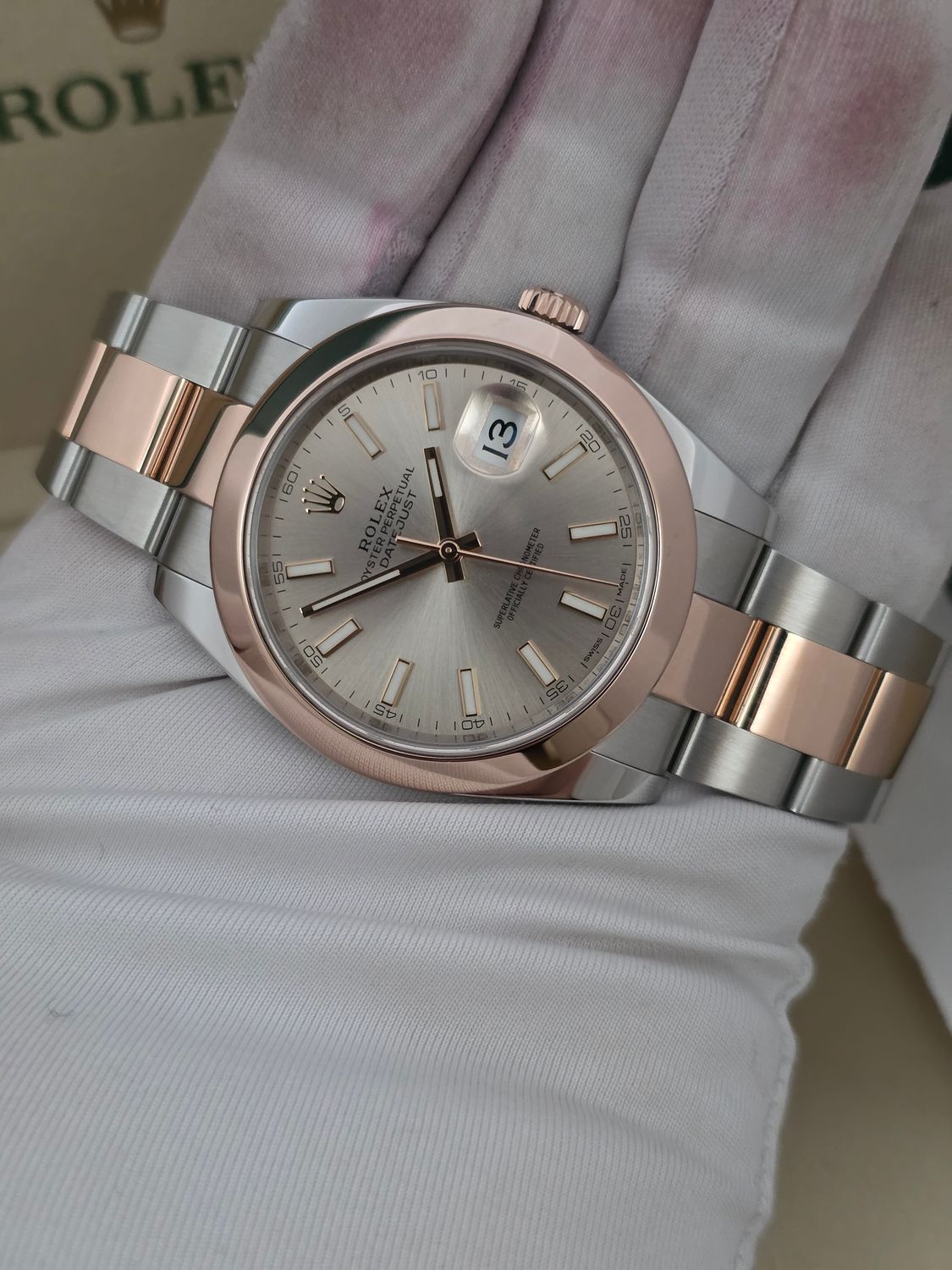 Rolex Datejust 41mm 126301 Watch, Sundust Dial Steel &amp; Everose, 2021 Full Set