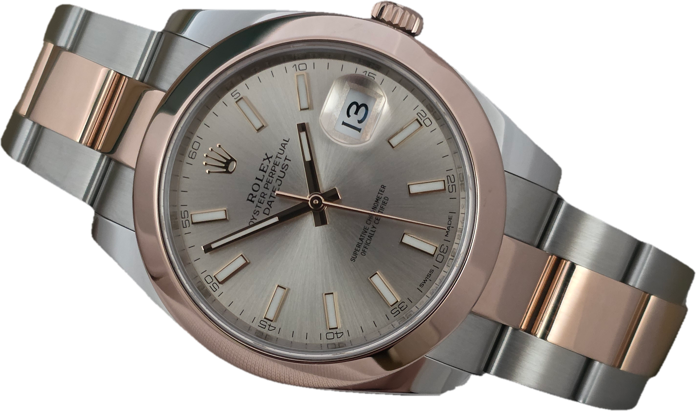 Rolex Datejust 41mm 126301 Watch, Sundust Dial Steel &amp; Everose, 2021 Full Set