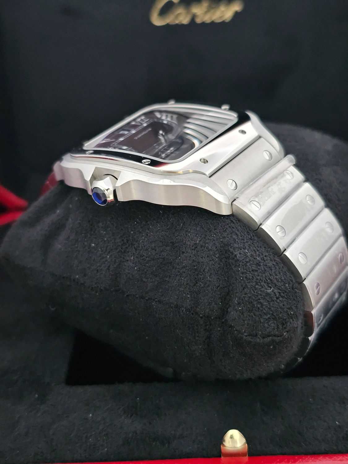 Cartier Santos De Cartier WSSA0062, Large Green Watch, 2023 Box &amp; Papers